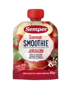Semper Smoothie Sommar Äpple Och Jordgubb - 6 Mån