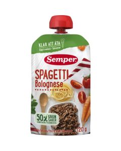 Semper Puré PåsMat Spagetti Bolognese- 6 Mån