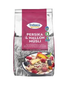 Frebaco Müsli - Persika Hallon Utan tillsatt socker