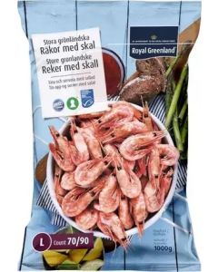 Räkor Med Skal, Fryst