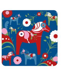 Grytunderlägg Dalahäst blå