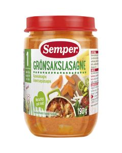 Semper Puré BurkMat Grönsakslasagne - 12 mån