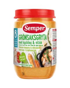 Semper Puré BurkMat Grönsaksgryta - 8 mån