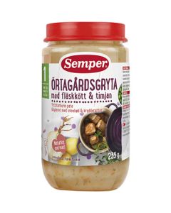 Semper Puré BurkMat Örtagårdsgryta - 12 Mån