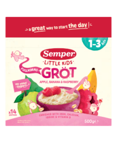 Semper Fullkornsgröt Äpple Banan Hallon 1-3 år