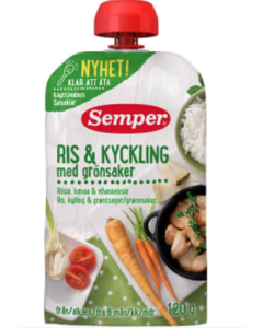 Semper Puré PåsMat Ris Och Kyckling- 6 Mån