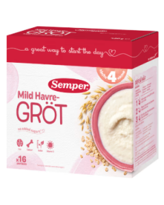Semper Havregröt Mild & naturell - 4 Mån