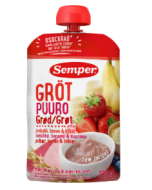 Semper Puré PåsMat Gröt Jordgubb Banan Blåbär - 6 Mån